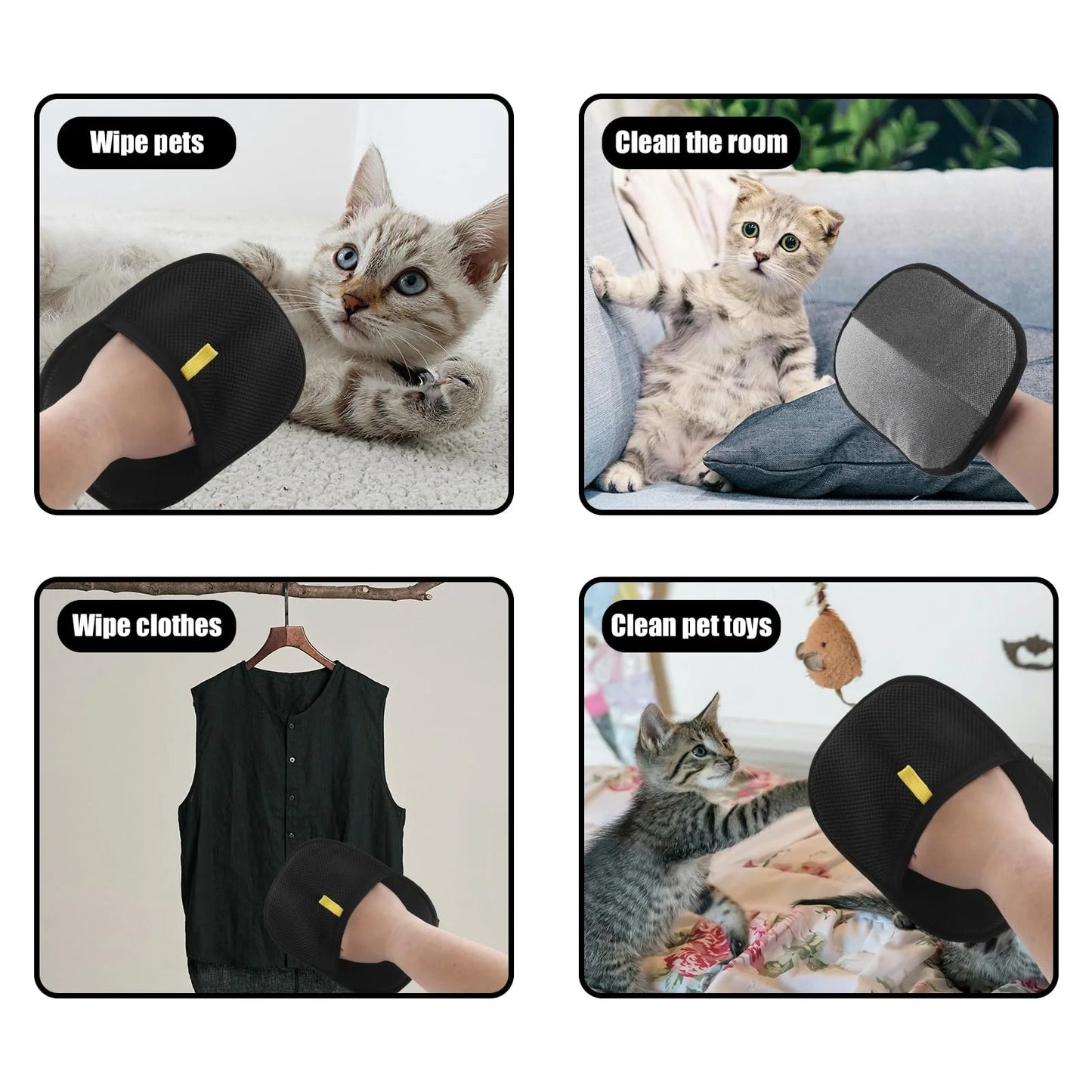 Double-Sided Electrostatic Pet Grooming Gloves